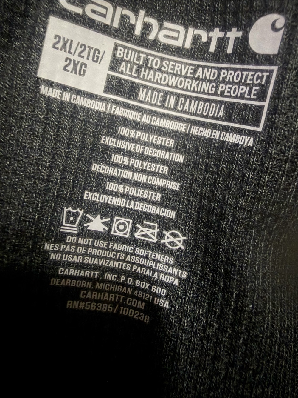Carhartt Black Men's Thermal Leggings - Picture 4 of 7